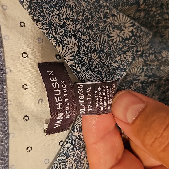Van Heusen, foliage print, short sleeved, button down, shirt - Picture 2 of 4